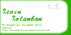 kevin kolumban business card
